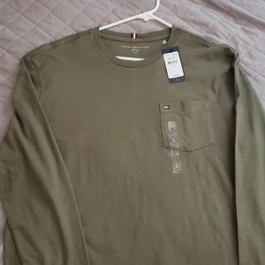 Tommy Hilfiger Olive Green Long Sleeve Tee